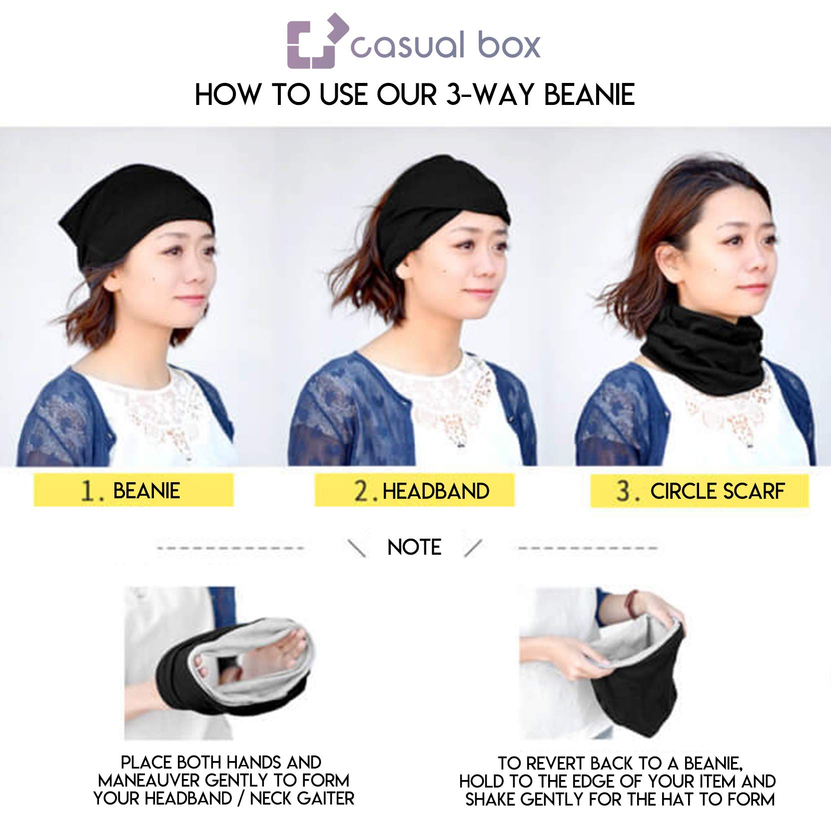 CHARM 100% Lino Beanie Berretto Headband Scaldacollo 3 Usa Estate Cappello Fatto In Giappone Unisex Beige