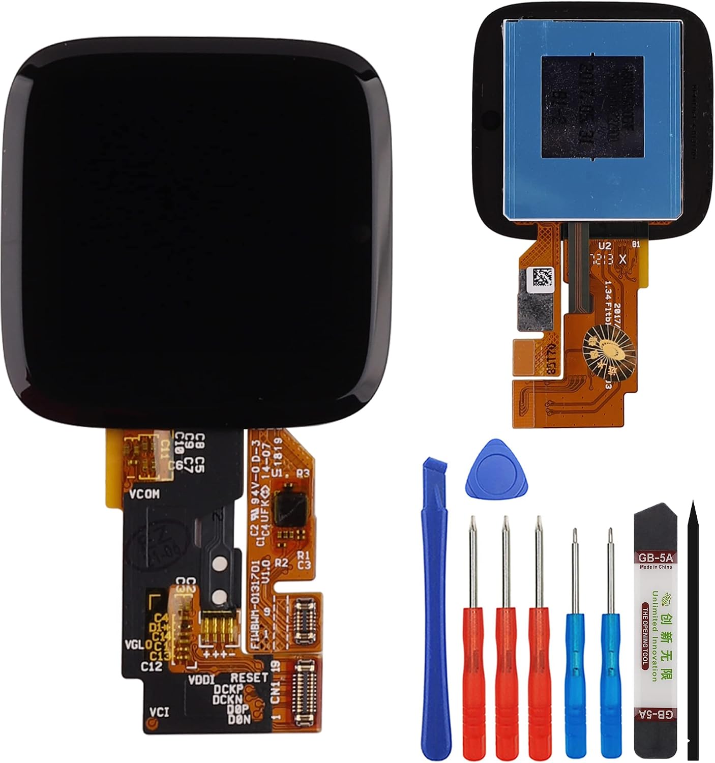LCD Digital Display Compatible with Fitbit Versa/Versa lite LCD Display Touch Screen Digital Assembly with Tools
