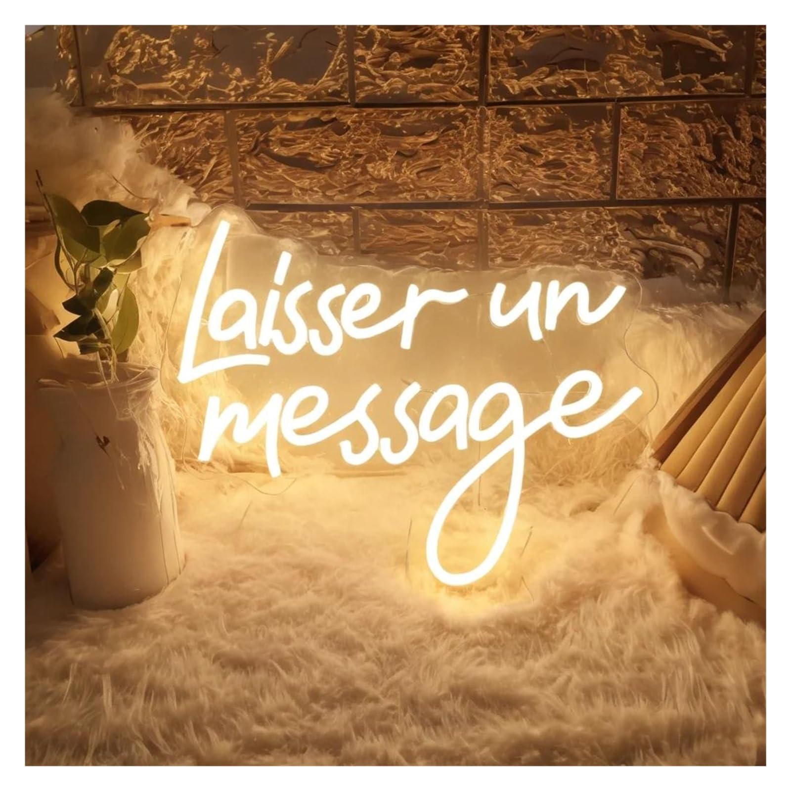 SHOUXI Sign Lamp Laisser Un Massage Neon Sign Light Dimmable USB Powered for Wedding Birthday Party Restaurant Cafe Bar Decor 32cmx22.8cm
