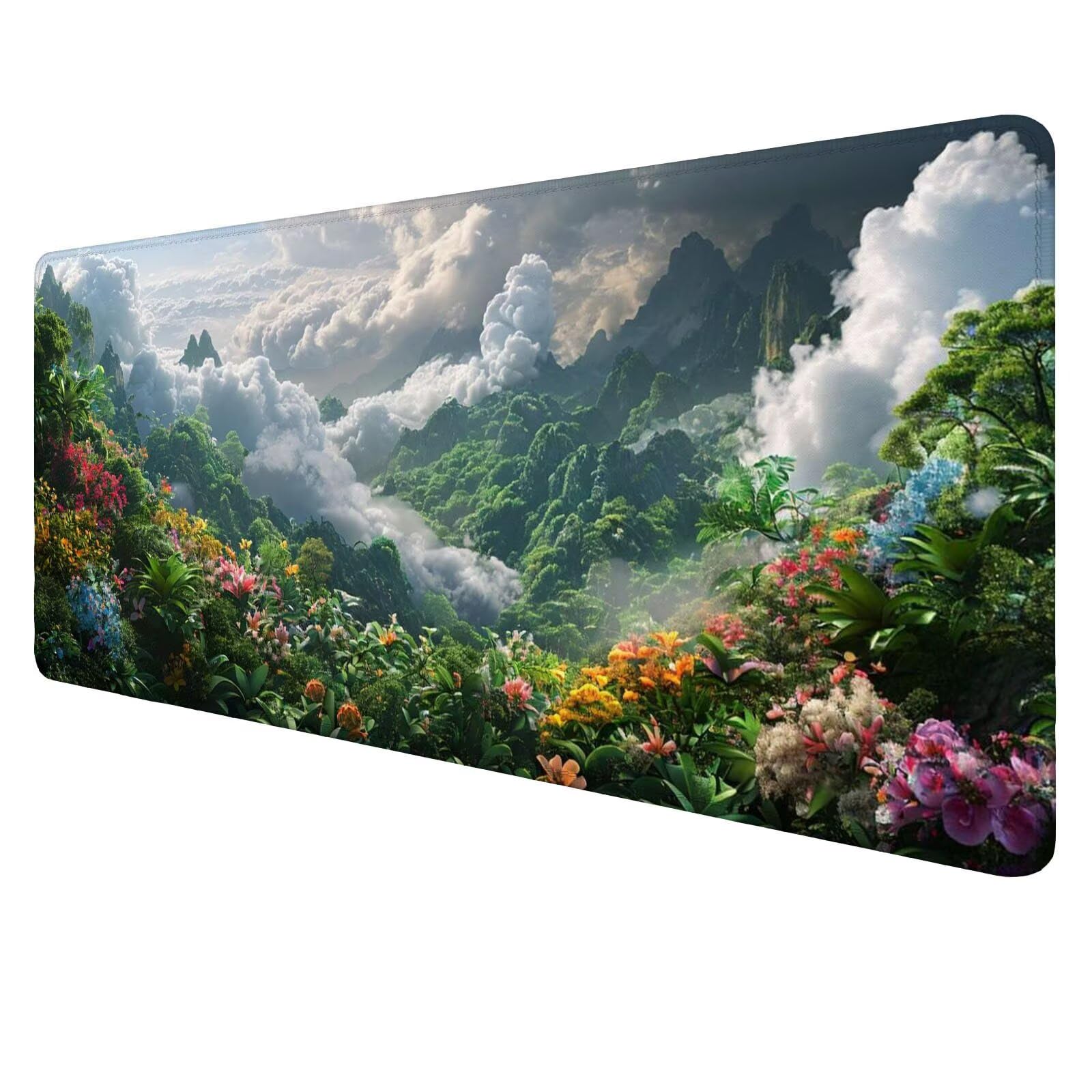 Podkładka pod mysz Baiyun Gaming Podkładka pod mysz XXL 1200 x 600 x 3 mm Akcesoria na biurko, antypoślizgowa podkładka pod mysz z kwiatem Mata na biurko dla dzieci, do klawiatury PC J835