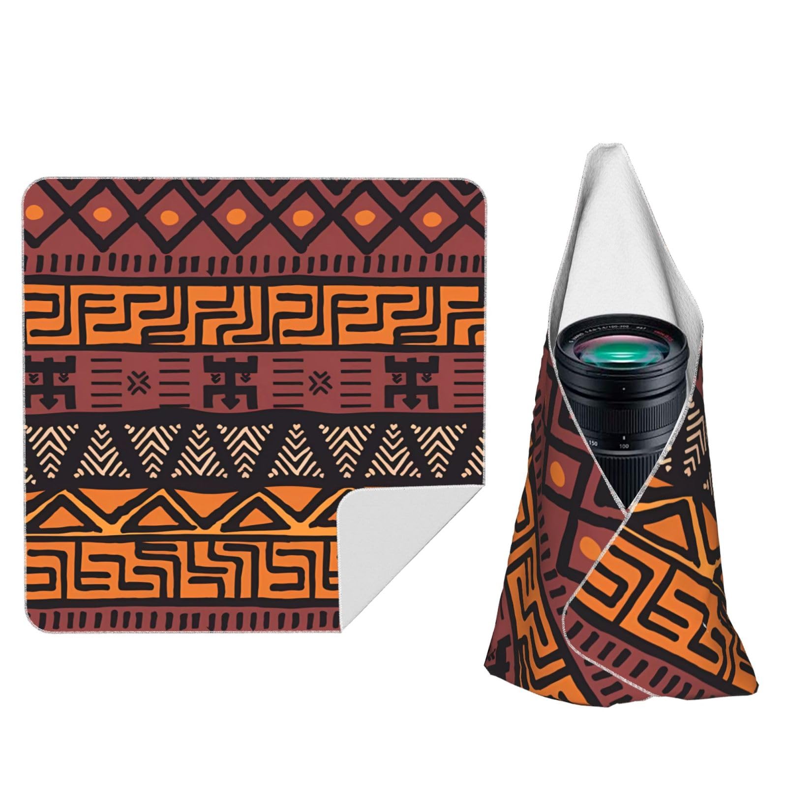 Zhaoyugoods Black African Mud Cloth Tribal Camera Wrap Cloth