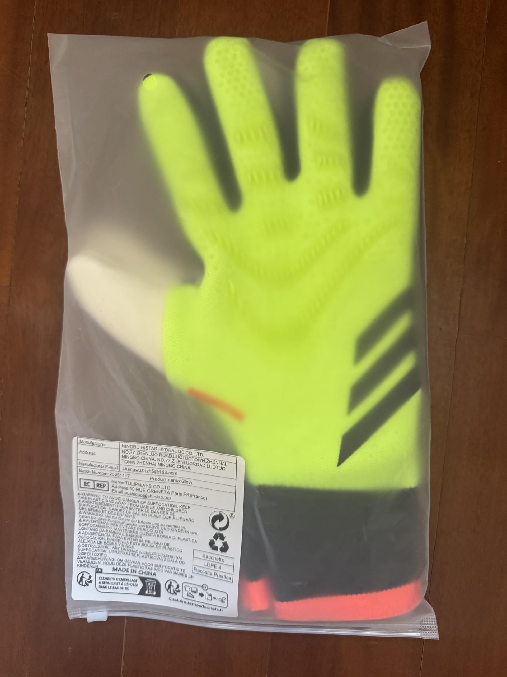 HISTARSTORE5 Football Goalkeeper Gloves, Strong Grip, Non-Slip and Breathable, for Adults and Children (Yellow, 10)