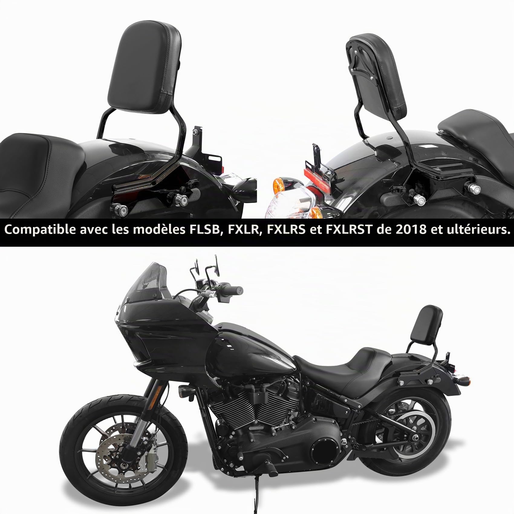 TCMT Kit d'accueil pour barre de siège droit pour Harley Low Rider FXLR FXLR Sport Glide FLSB 18 et plus