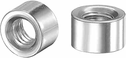 20 Dadi Rotondi Per Saldatura M6x10mm - Acciaio Inox 201 - Con Filettatura Femmina - Per Mobili, Carrelli, Veicoli - Foto 3