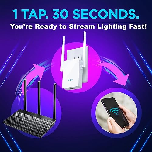 Miniatura 3 de Amplificador de señal WiFi para el hogar  Actualización 2023 hasta un 200% más de ancho de banda  Amplificador de Internet inalámbrico Repetidor