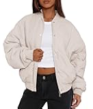 Women's Quilted Bomber Jacket Fall Fashion 2025 Lightweight Cropped Zip up Outerwear Winter Puffer Coats Pockets
