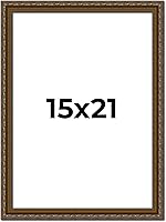 Vista 143 de Marco de fotos completo de madera dorada envejecida de 16 x 20 pulgadas con plexiglás acrílico UV, parte trasera de tablero de espuma y accesorios