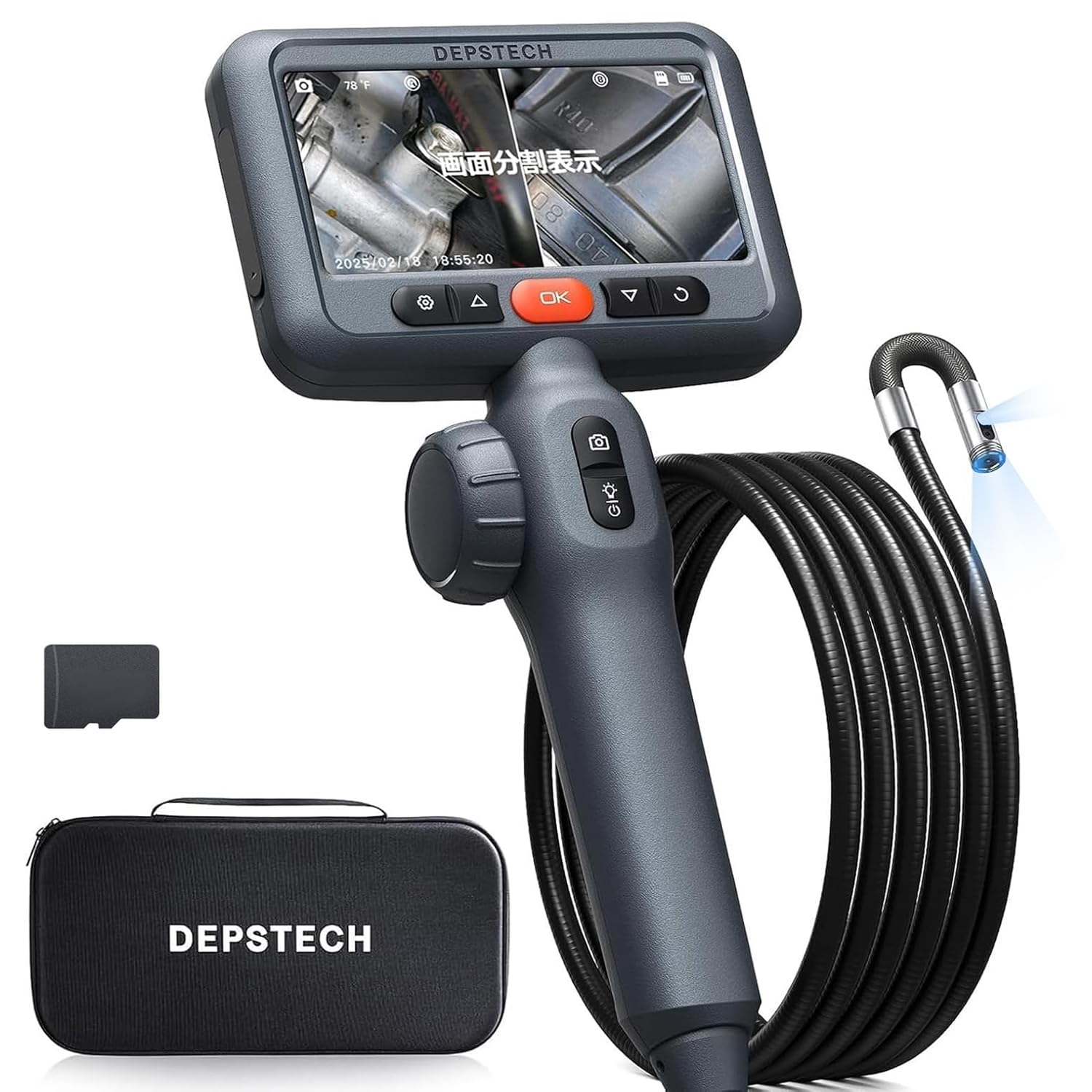 Amazon.co.jp: 【デュアルレンズ】 DEPSTECH 先端可動式 ファイバー