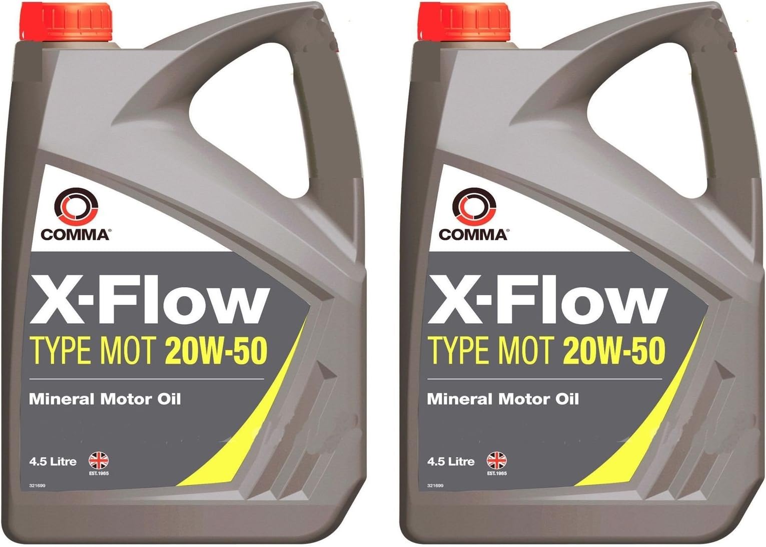 Comma 2 x 4.5L X-FLOW TYPE MOT 20W50 Mineral Motor Oil (Total 9 Litres)