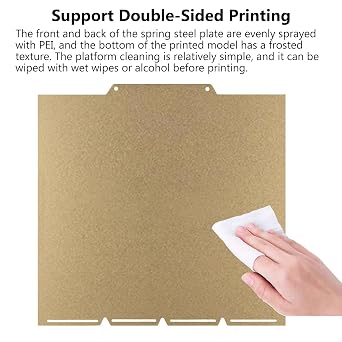 Cold Printing Build Plate for Snapmaker U1 Upgraded No-Heating No Glue Double Sided PEI Cool Platform Sheet, 3D Printer Textured Surface Flexible Removable Spring Steel Heated Printing Bed Mat