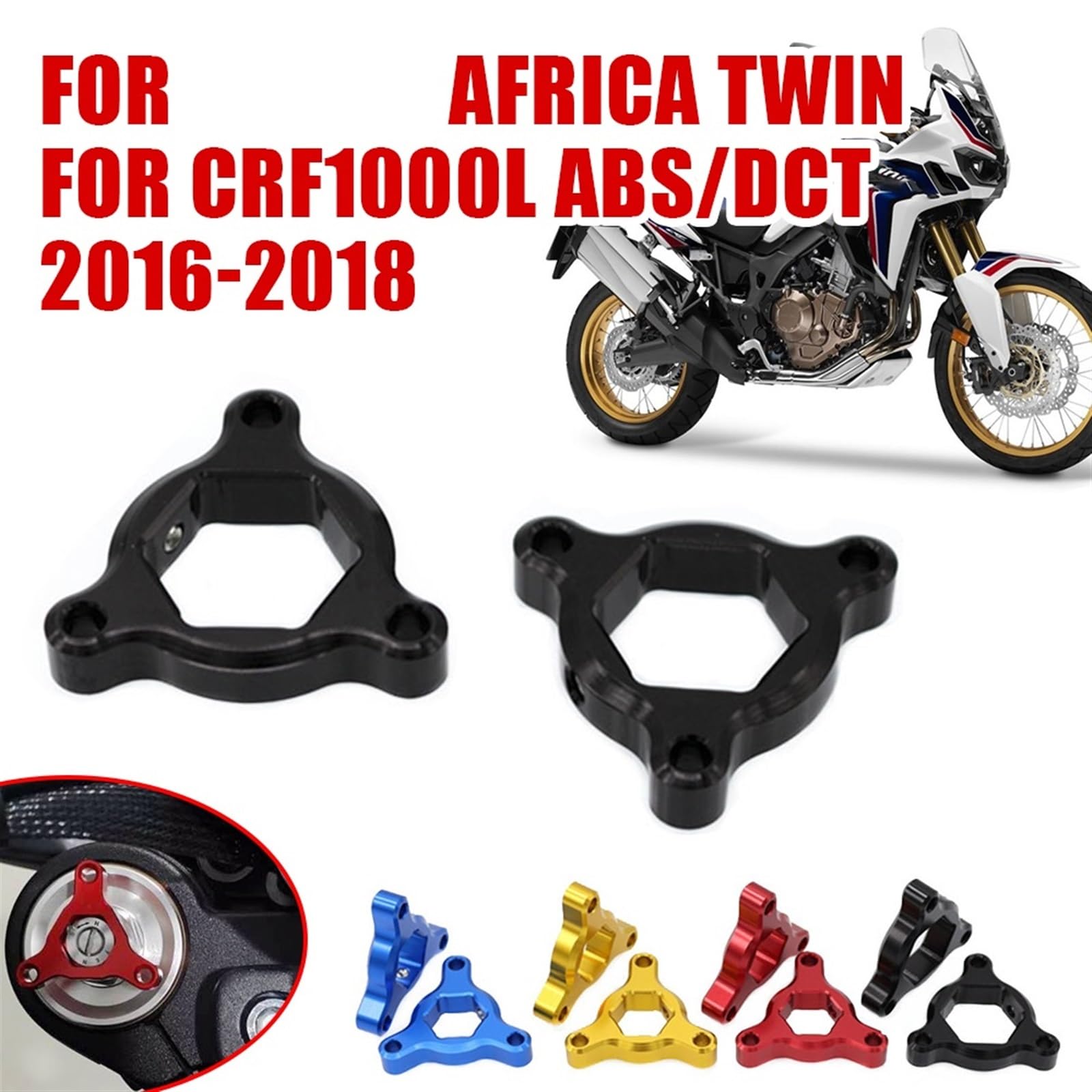 For Africa Twin CRF1000L Accessori Moto Forcella Precarico Regolatori Protezione Copertura (Gold)