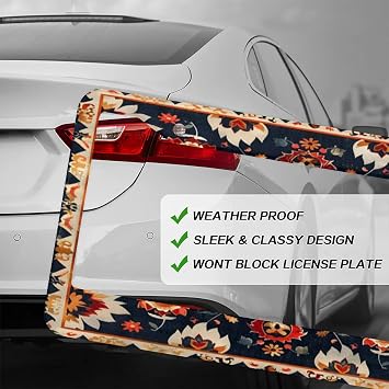 License Plate Frames, Vintage Car Tag Cover with Screws,4 Hole Universal Holder Aluminum Plate Frame, Boho Car Accessories, 12x6