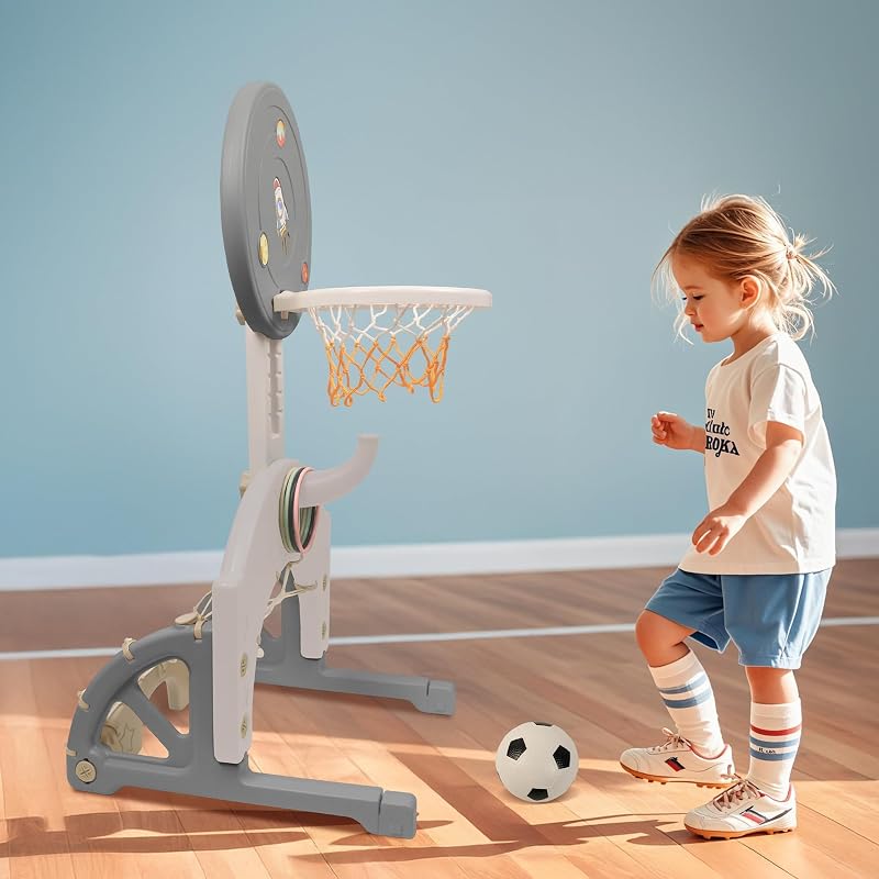 hoopyosms 4az1-ben gyerekek kosárlabda állvány labdavető futball kapu golfozás