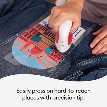 Cricut EasyPress Mini Heat Press for Pressing Small Objects Like Shoes, Stuffed Animals, Hats & More, 3 Heat Settings & Precision Tip, Ceramic-Coated Heat Plate, Compact & Lightweight, Raspberry