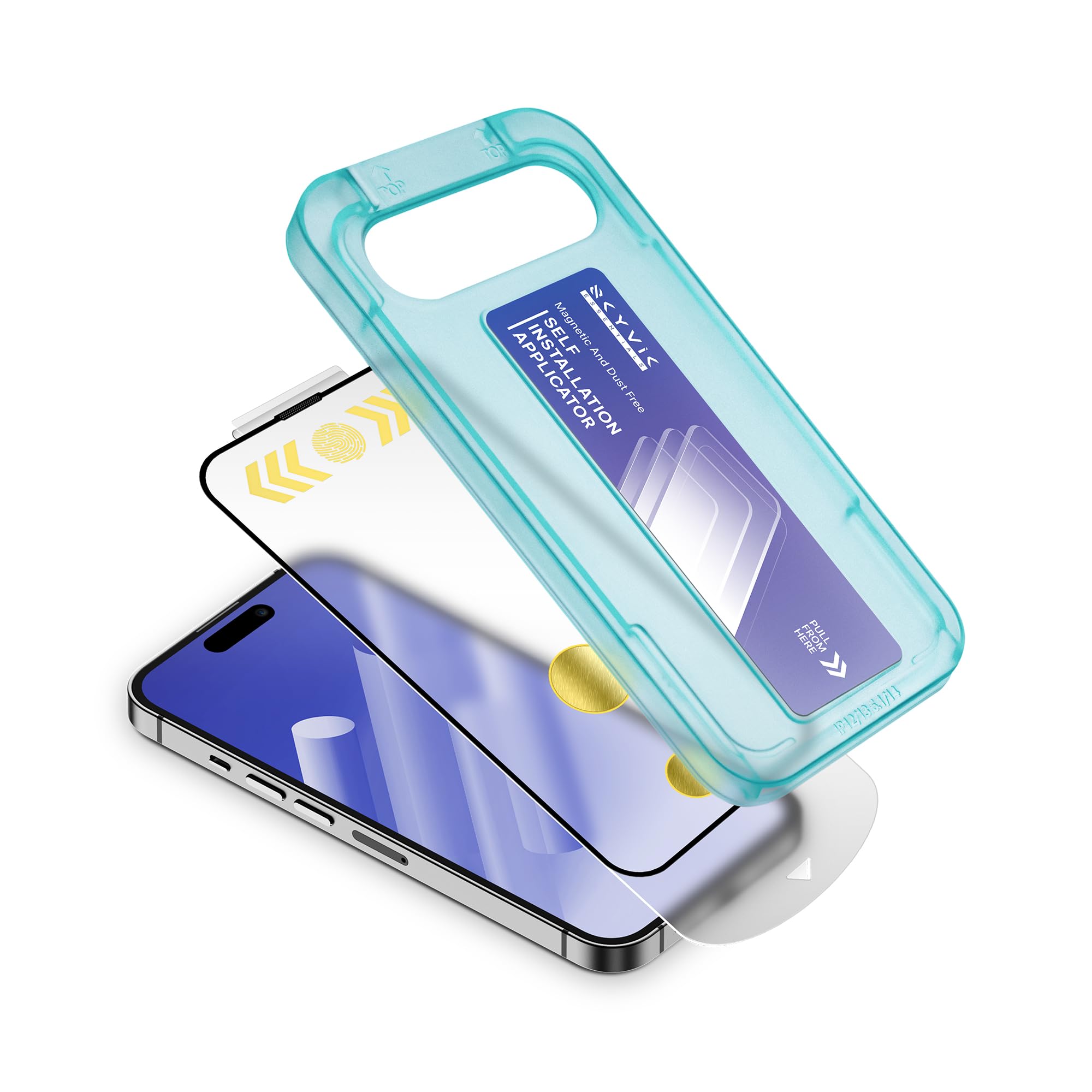 Firmm iPhone 16 & iPhone15 Auto Align Tempered Glass Screen Protector with Applicator-Set of 2