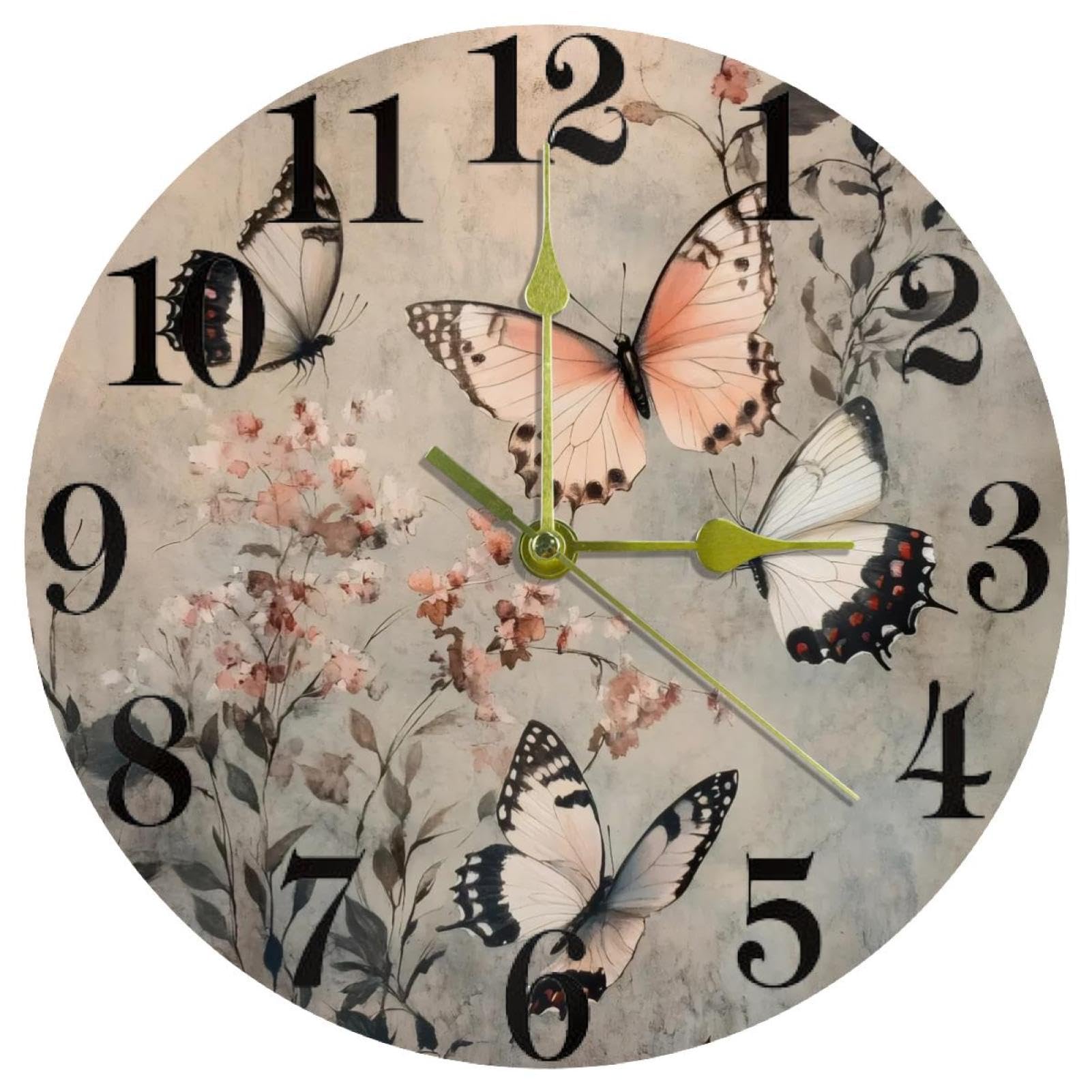 Horloge murale silencieuse papillon pour retrouver le sommeil dans la chambre