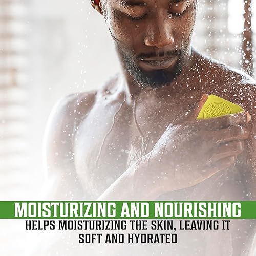 Miniatura 4 de Viking Revolution Jabón natural de bergamota para hombres, barra de jabón para hombre con aceites esenciales prensado en frío para hombres, jabón