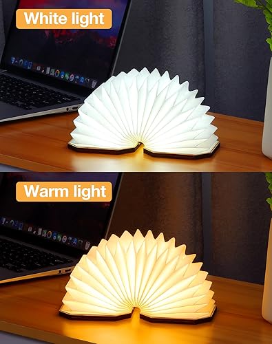 Miniatura 4 de ZBOLE Originality - Lámpara plegable de órgano, lámpara de escritorio portátil de madera, iluminación ambiental, linterna de papel LED creativa con