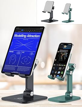 OCYCLONE 2 PCS Desk Stand Black Tablet Stand and Green Phone Stand
