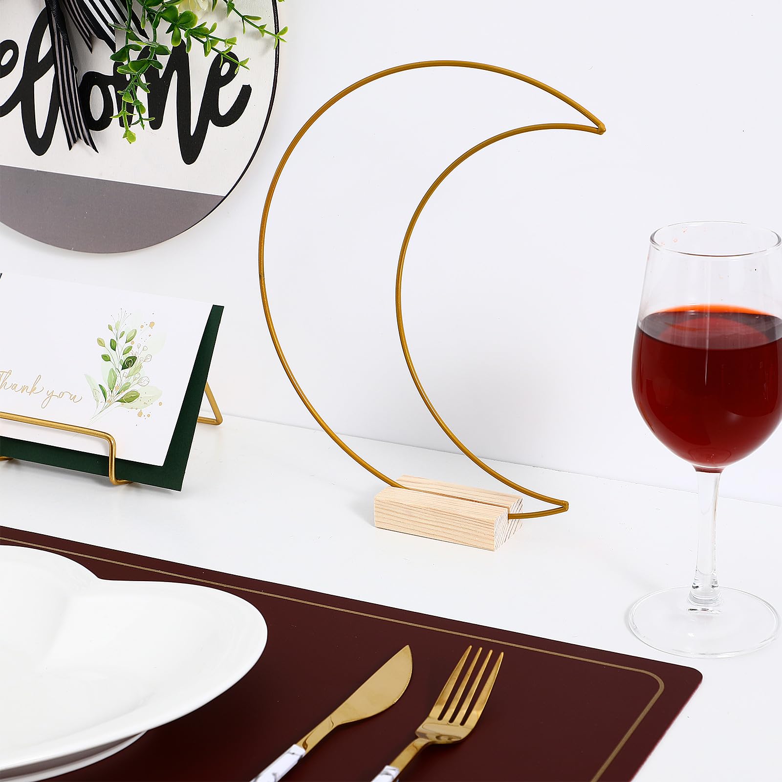 10sets Cerchi Floreali in Metallo con Base per Lavoretti Fai da Te per Decorazioni da Tavolo e Centrotavole Personalizzate