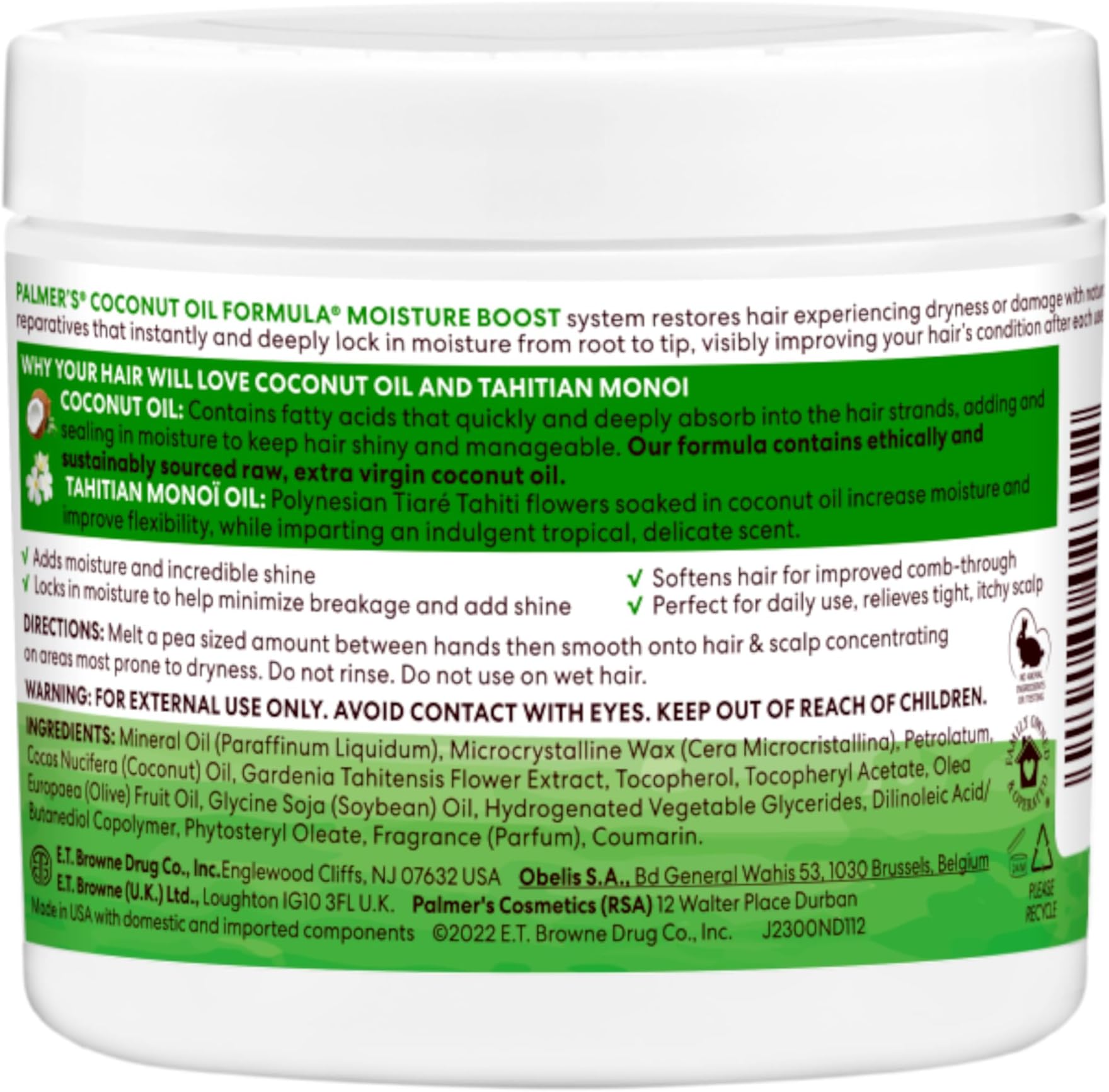 Palmer's Coconut Oil Formula Moisture-Gro Conditioning Hairdress 150g