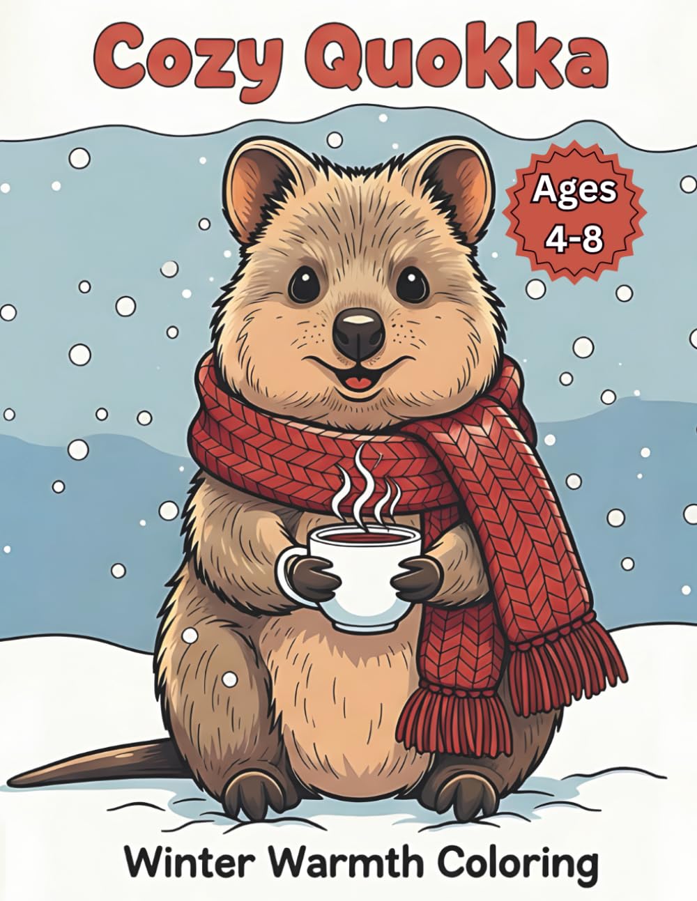 Cozy Quokka Coloring Book for Kids Ages 4-8: Winter Warmth Coloring: Adorable Australian Animal Winter Activity Book | Scarf, Snow, and Hot Cocoa ... (Happy Quokka Adventures Coloring Series)