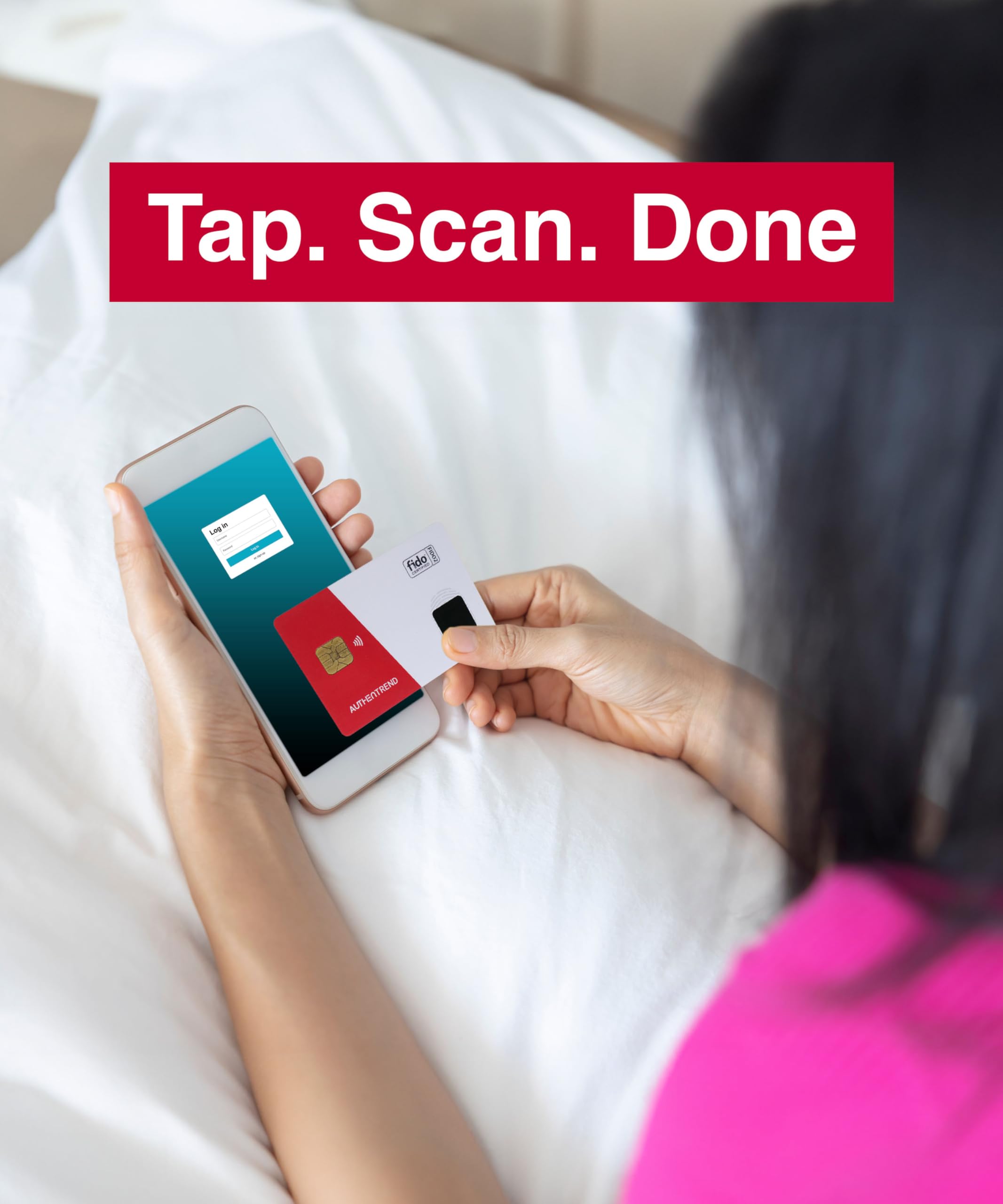 ATKey.Card NFC Sicherheitskarte (Biometrie, Fingerabdruckleser, FIDO2, PIV, Digitale Visitenkarte, Zugangskontroll, NFC, Windows, macOS, Smartphones, Secure Element CC EAL6+)