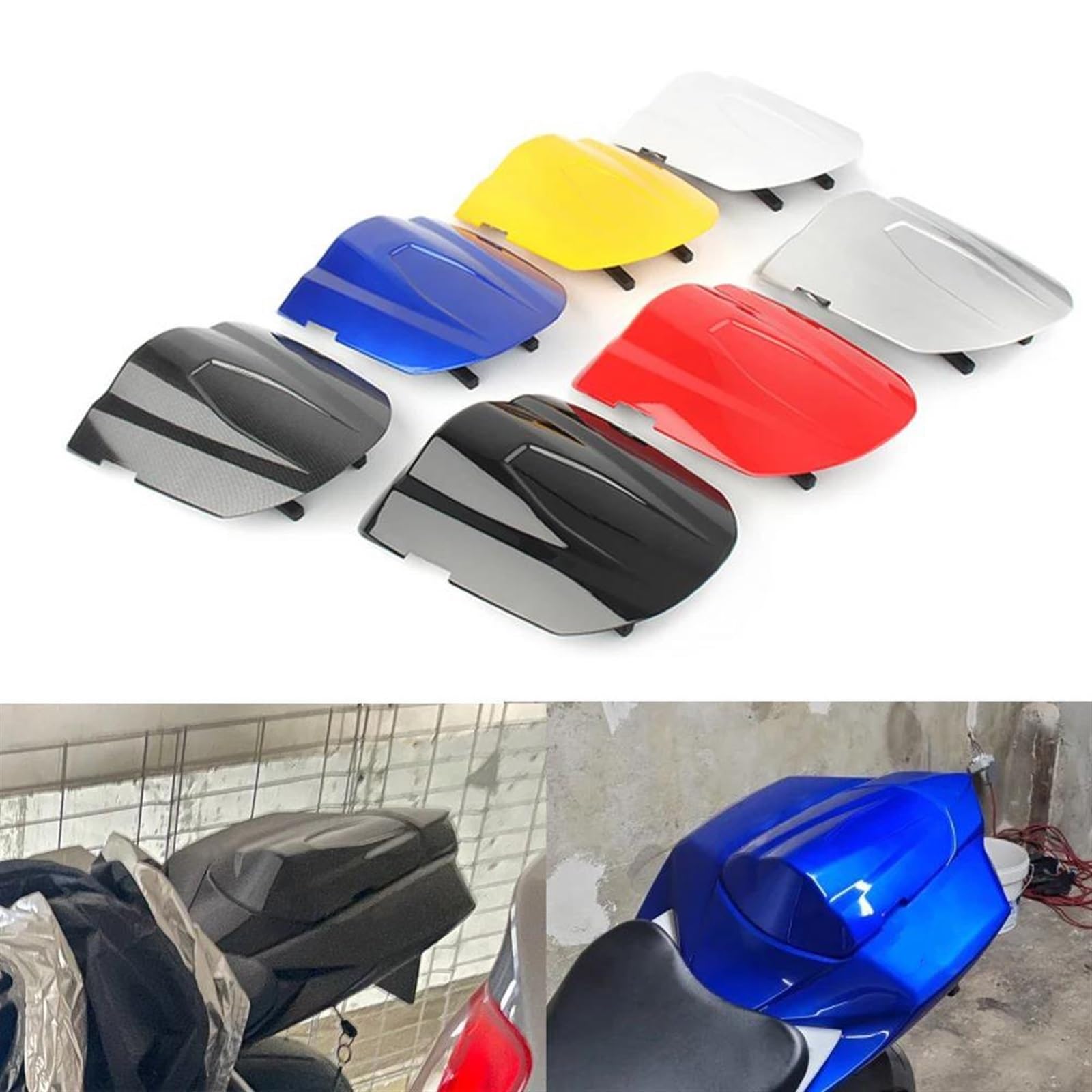 Suzuki GSXR 600 750 K8 2008-2010 Motorrad Rücksitzverkleidung Hinten Passagier Sitz Abdeckung Weiss