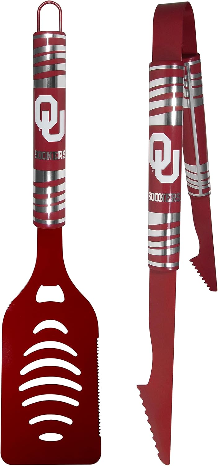 Siskiyou Sports NCAA Oklahoma Sooners 2 pc Color Tailgate BBQ Set Team Colors, One Size