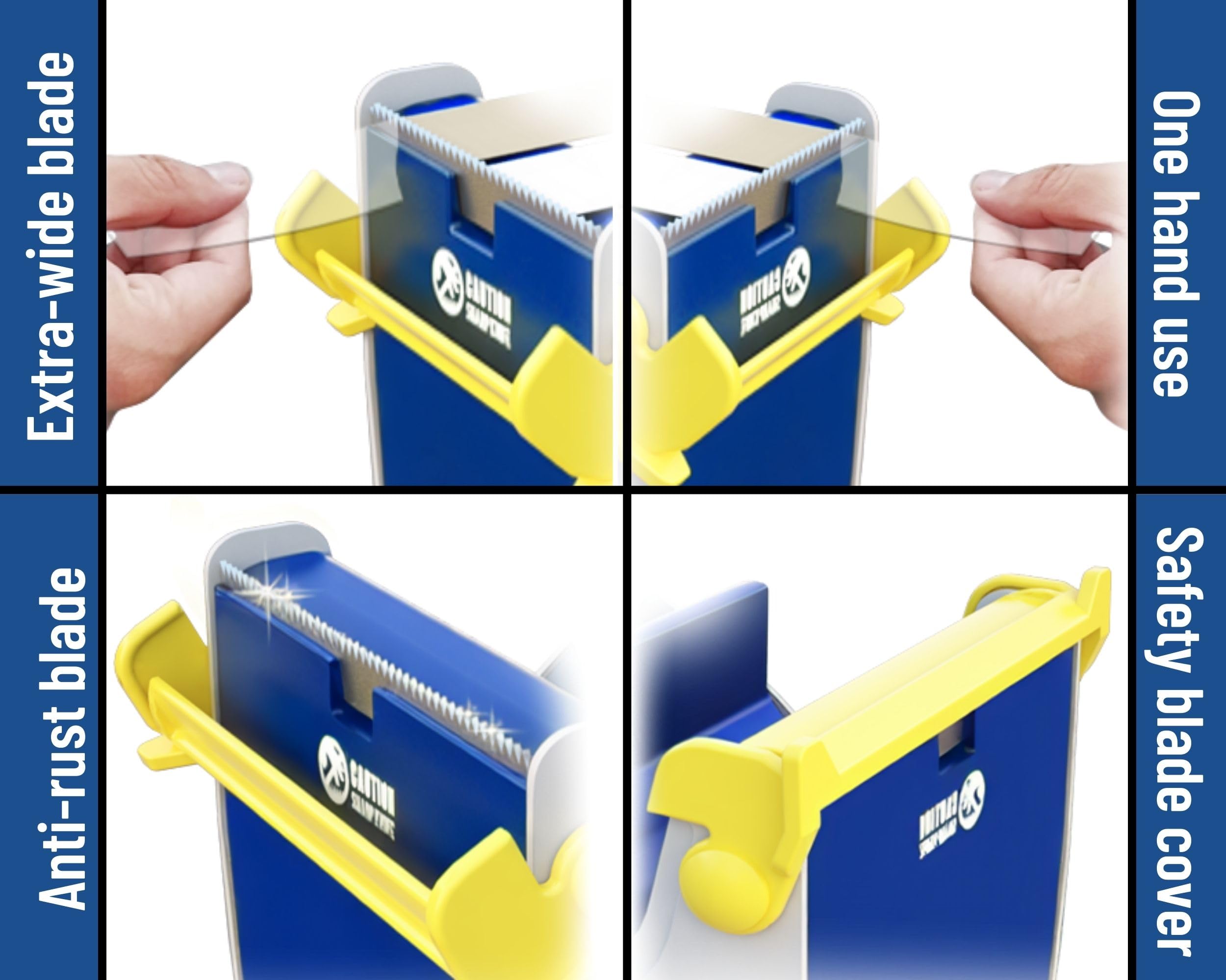 ICO Excell - Dispensador de cinta de escritorio de metal extra ancho, semiautomático, 3 pulgadas de ancho, núcleo de 3 pulgadas, modelo ET-13371