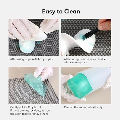 Miniatura 4 de Winartton Mezclador automático de resina, mezclador epoxi fácil de limpiar con paleta de silicona y taza de mezcla, burbuja mínima, manos libres,