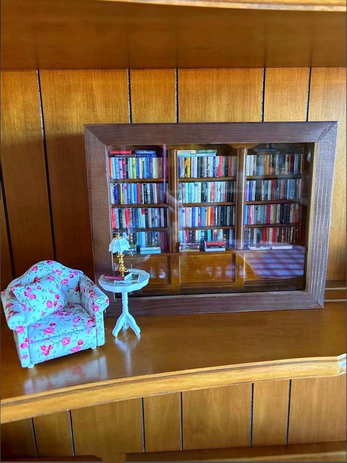 Shake Away Anxiety Bookshelf,Stress Reliever,with 200Pcs Miniature Book Match Boxes Display Case Cabinet Decoration,Funny Gifts for Book Lovers, Large, Brown Shake Away Anxiety Bookshelf,Stress Reliever,with 200Pcs Miniature Book Match Boxes Display Case Cabinet Decoration,Funny Gifts for Book Lovers, Large, Brown