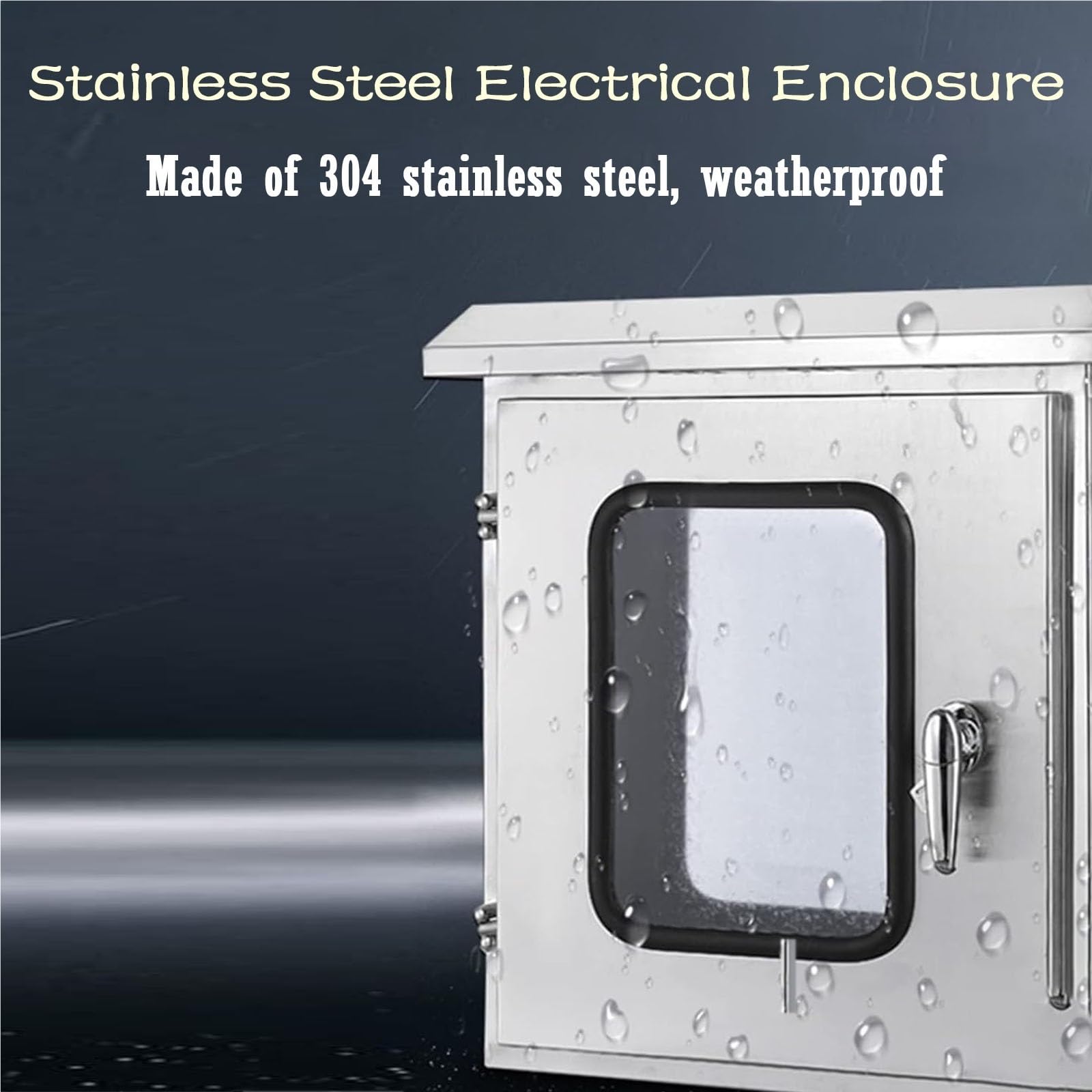 schaltschrank Äußeres Schaltkastengehäuse, Anschlusskasten Mit Wärmeableitungslöchern, Wetterfester Edelstahl-Verteilerkasten Für Die Verkabelung Im(H x W x D 200x200x120MM/T 1MM)