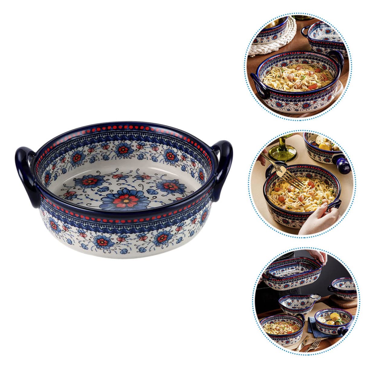 HEMOTON Four Micro- Assiette Colorée Bol De Ramequins Bol De Soupe à L'oignon Bols De Préparation Bols De Soupe à L'oignon De Bébé Bol à Collation Ustensiles De Cuisson Céramique