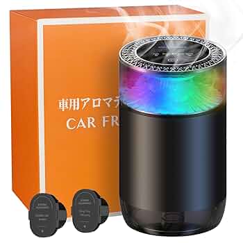 アロマ ディフューザー 4 EMOOR 加湿器 アロマディフューザー 7色 光る 天然木製 円柱