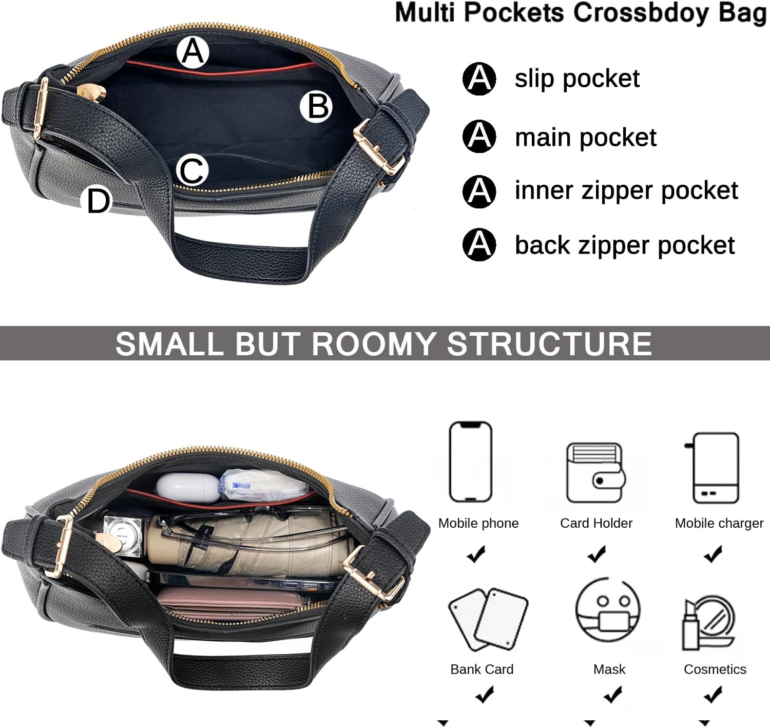 Small Tote Shoulder Bags Purses for Women Retro Classic Crossbody Bags Cute Clutch Purse and Handbag - Image 6