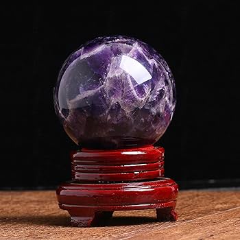 Amazon.co.jp: 水晶玉 水晶 丸玉 パープル ナチュラル