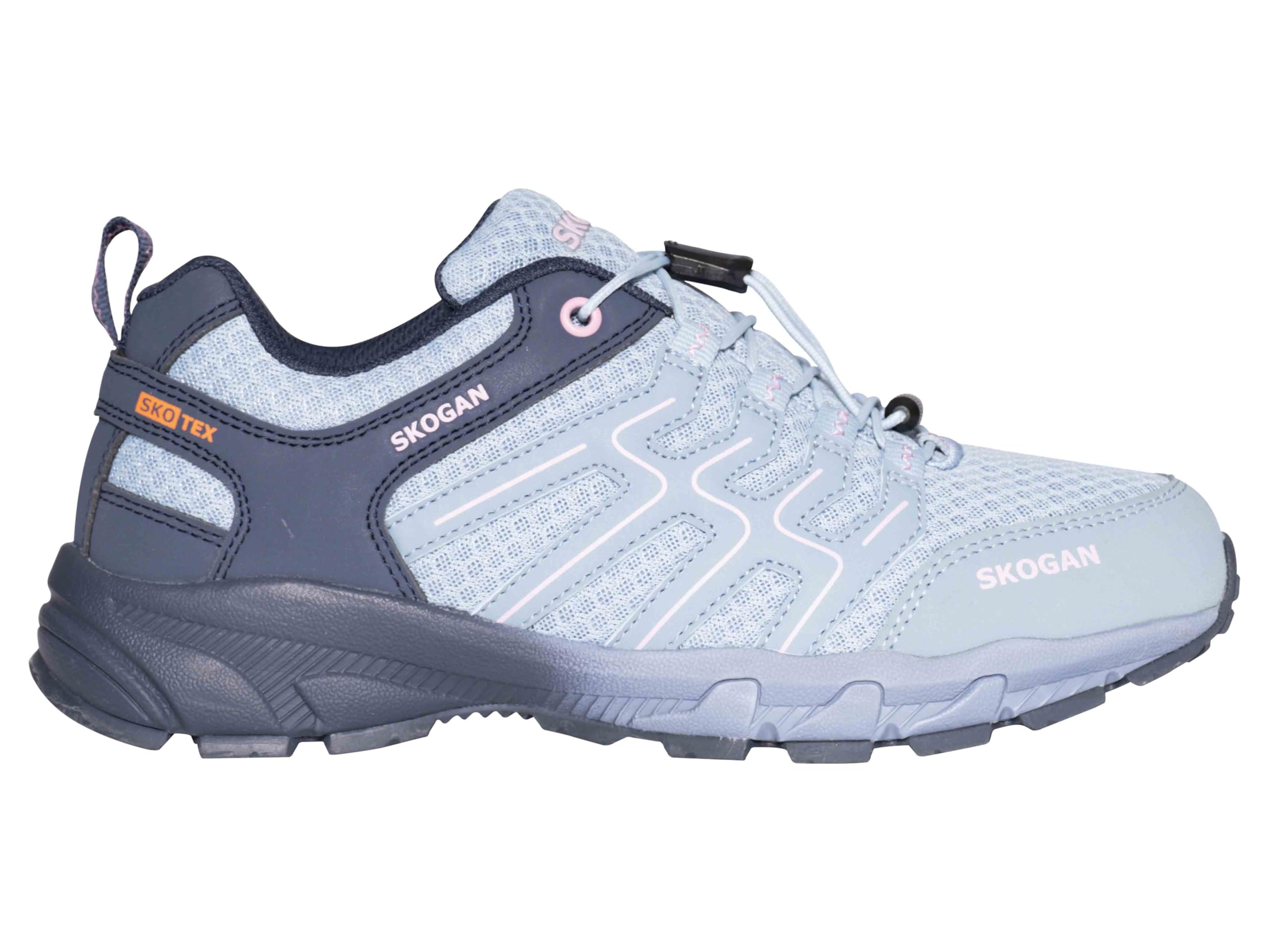 SKOGAN SKO-Runner Damen Wanderschuh, Wasserdicht, Schnellschnürung, Hellblau