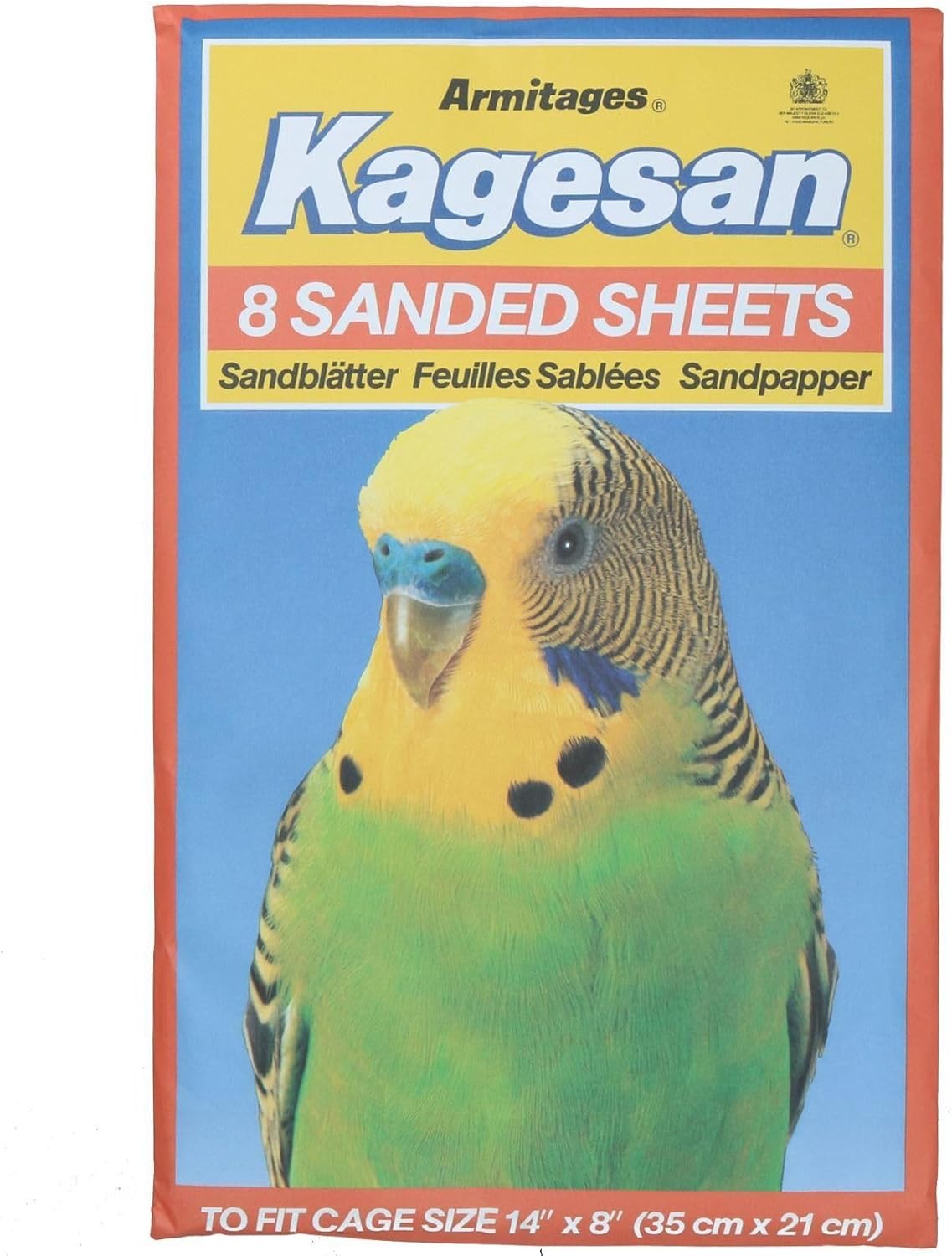 24 Sanded Sheets Sandpaper Cage Lining Budgies Caged Birds 21x35cm