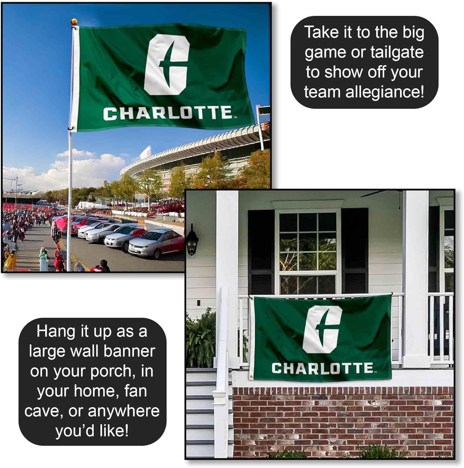 College Flags & Banners Co. Charlotte 49ers All In C Flag