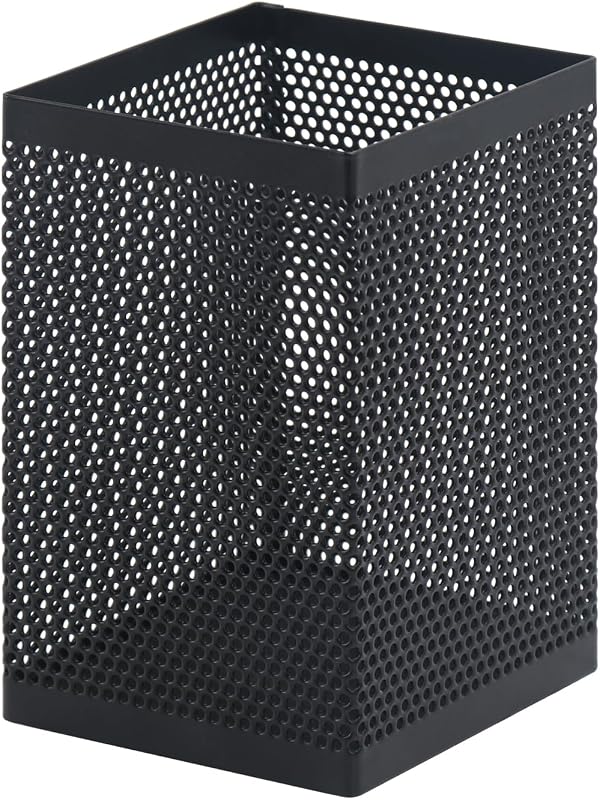 Mesh Pen Holder Desk, Wire Pencil Holder with Foam Pad and Non-Slip Bottom Office Supplies Desk Organizer for Home Office School, 1 Pack