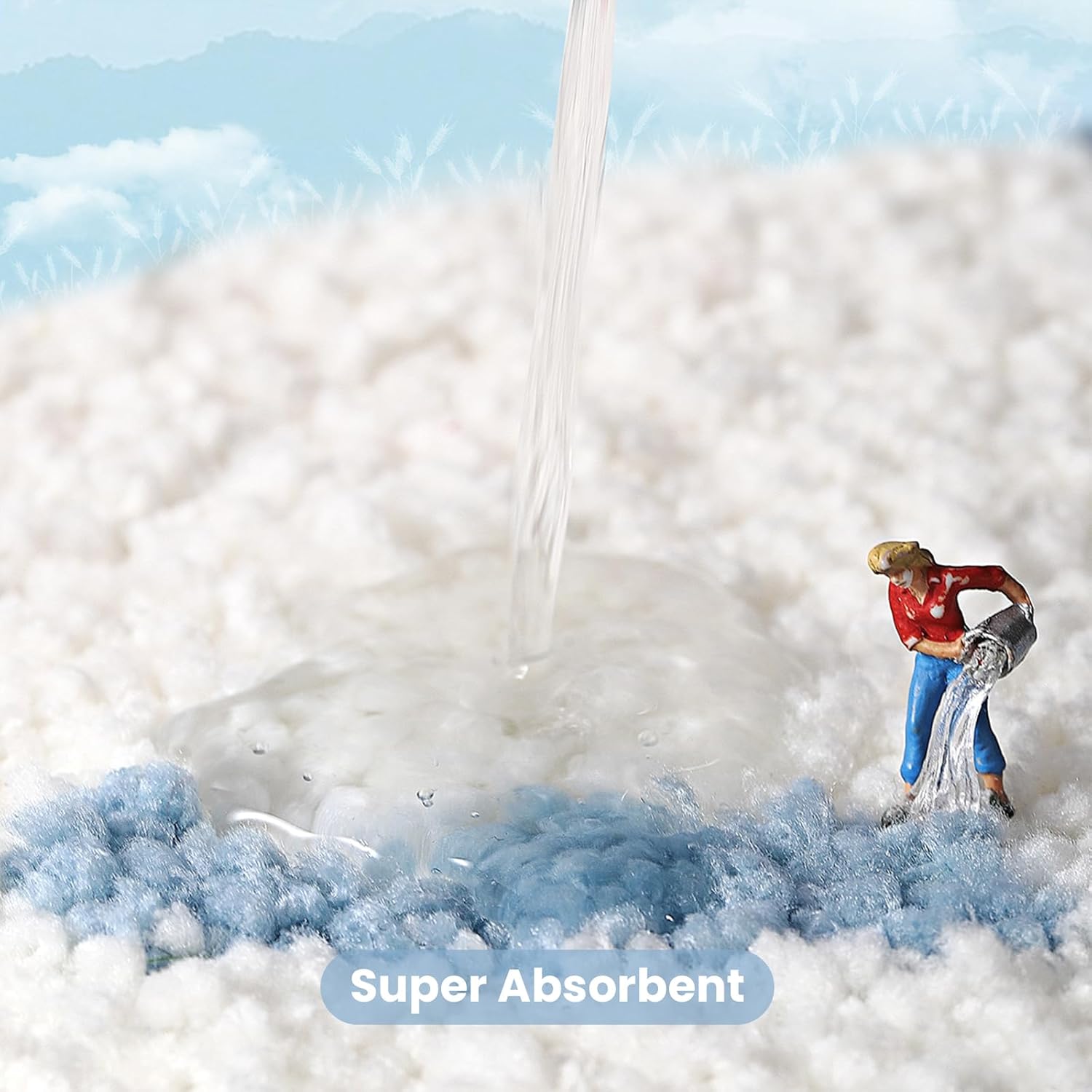 Bathroom Rug Mat, Blue Sea and Sand Bath Mat with Soft & Non-Slip, Ultra Absorbent Microfiber Shaggy Door Mat, Quick Dry Bath Rug Carpet for Toilet Bathtub Bedroom 20x31 Inch (Blue) - Image 4