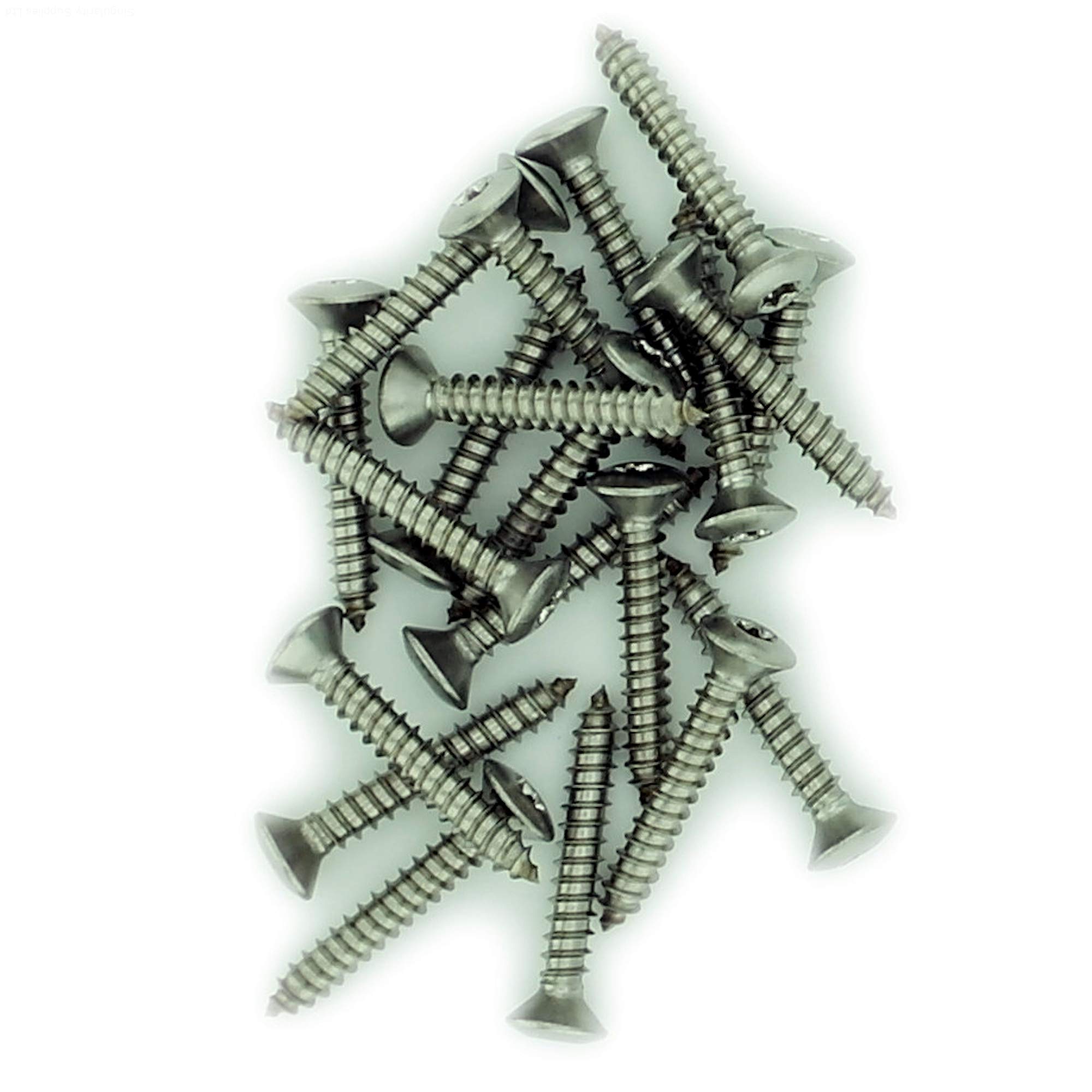 Singularity Supplies No.10 X 0.75 (4.8Mm X 19Mm) Tx Raised Countersunk Self-Tapping Screw - Stainless Steel (A2) (Pack Of 20)