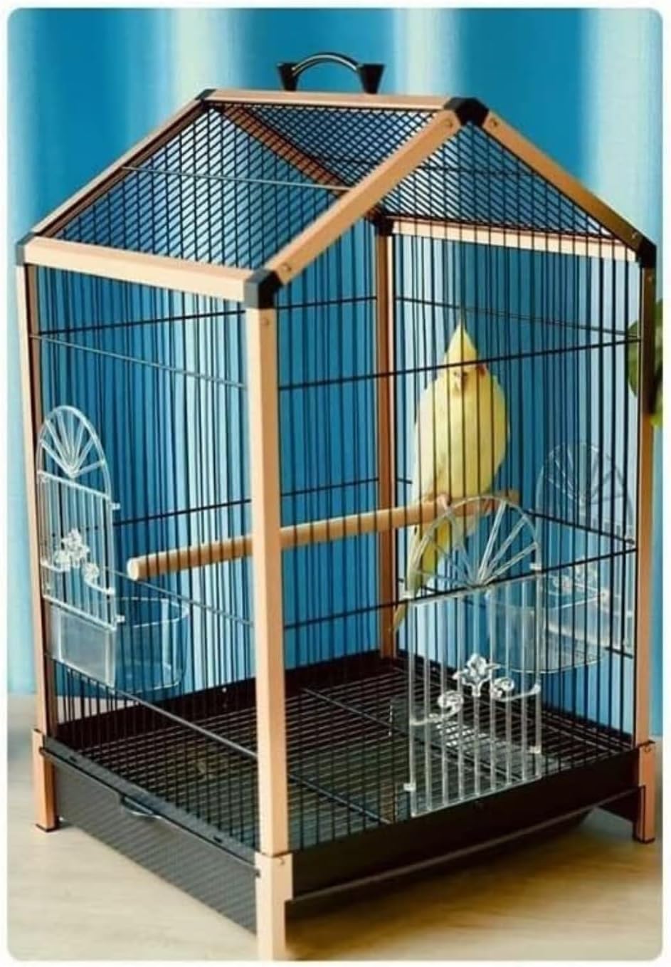 Birdcage Wrought Iron Birdcages Portable Metal Bird Carriers Luxury Bird Cage House Carrier for Small Sized Bird Bird Flight Cage