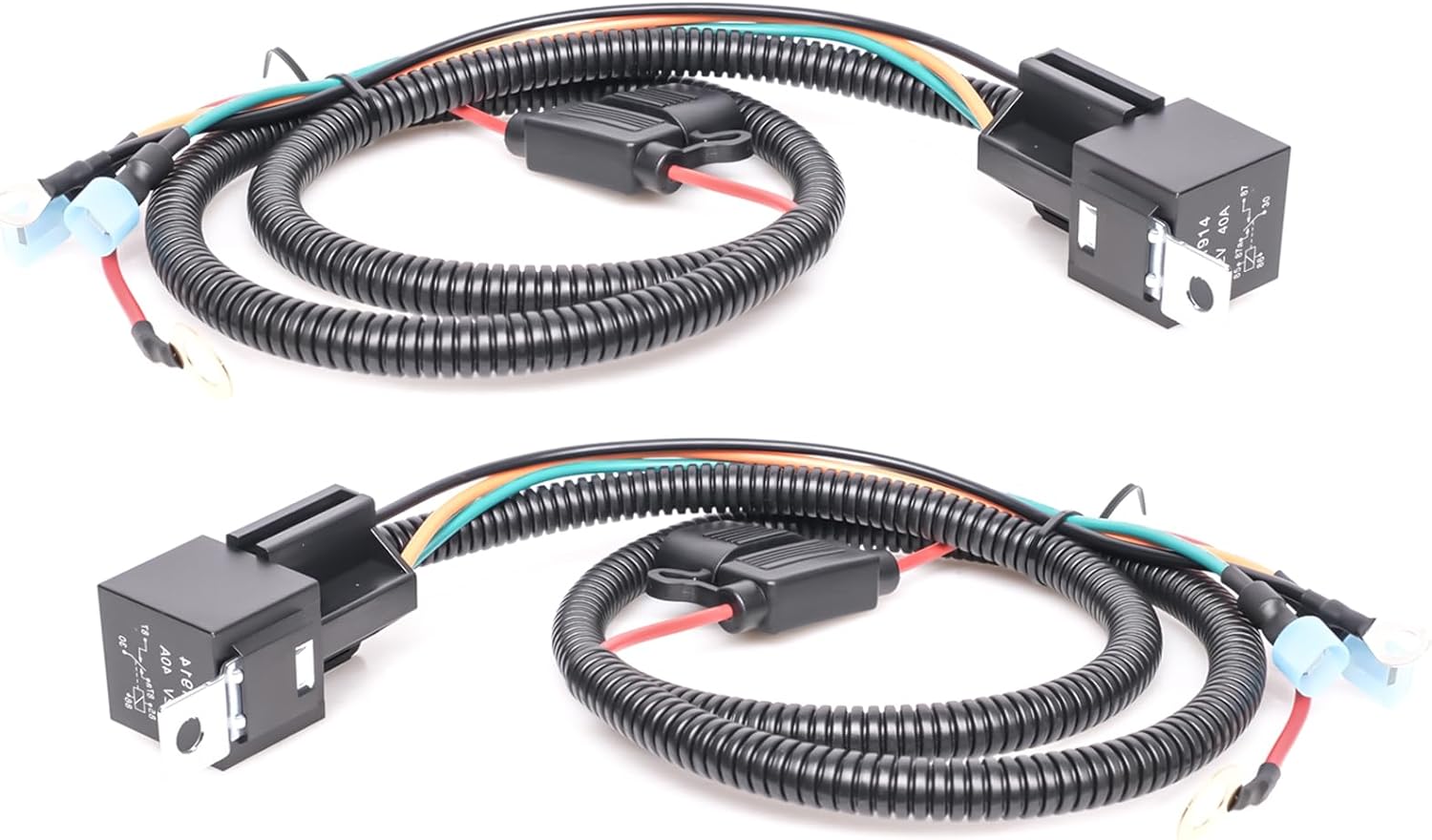 High & Low Beam Headlight Relay Kit for 1988-1998 GM Full-Size Trucks & SUVs Tahoe Suburbans,Keep Low Beams On with High Beams for Brighter Night Driving, 2-Pack