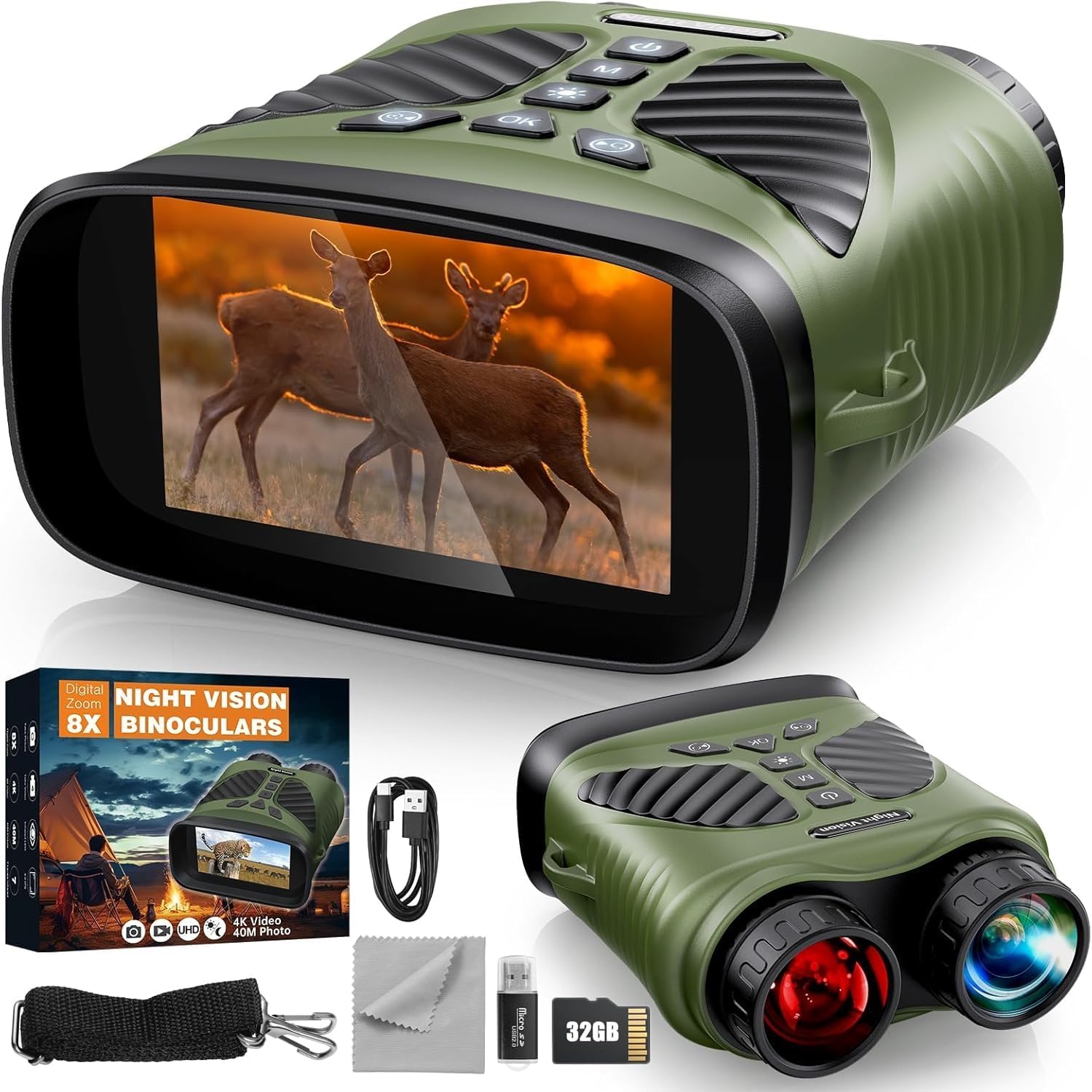 Night Vision Goggles - 4K Night Vision Binoculars with 48MP