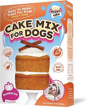 Puppy Cake Pumpkin Cake Mix and Frosting (Wheat-free) for Dogs-9 oz
