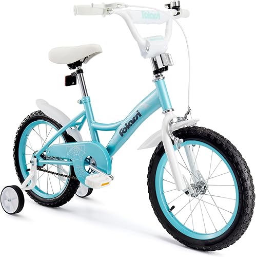 Miniatura 13 de Bicicleta para niños de 14, 16 y 18 pulgadas para niños y niñas de 3 a 9 años, bicicleta infantil con campana y ruedas de entrenamiento, múltiples