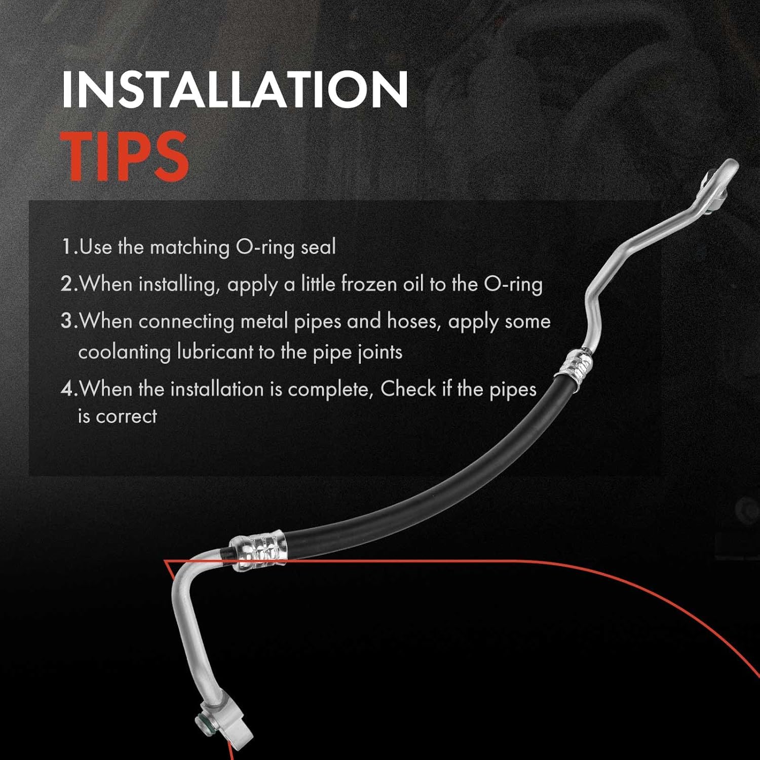 A-Premium A/C Discharge Line Hose Assembly Compatible with Honda Accord 2008-2012, Crosstour 2012-2015, 2.4L, Compressor to Condenser