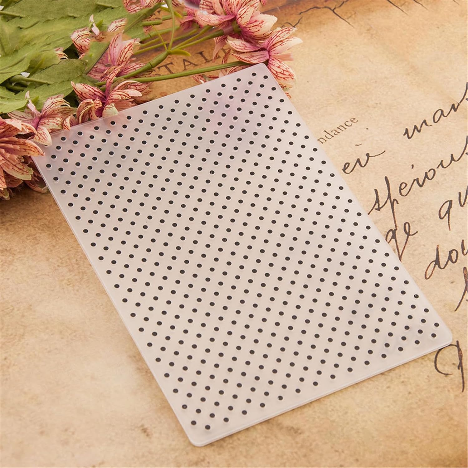 Arbuya Dots Background Plastic Embossing Folders for Card Making or Journaling DIY Template Photo Album Paper Handmade Scrapbooking Craft Decoration Mold